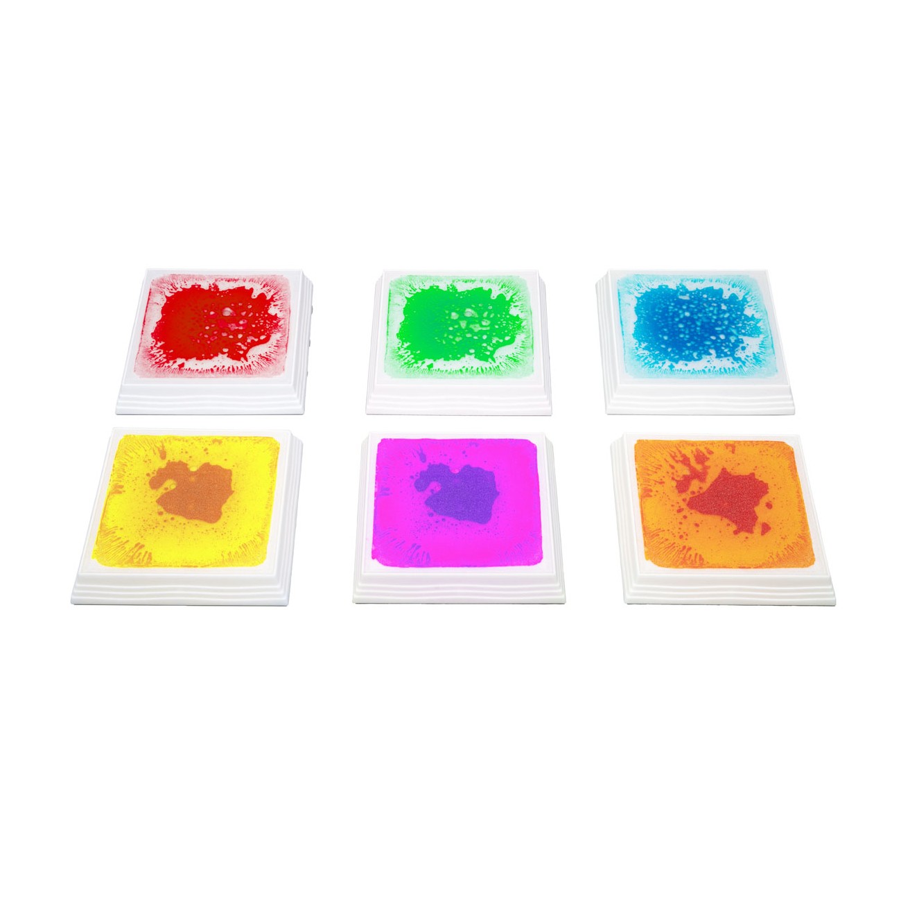 Bases Cuadradas con Líquido e Iluminación LED – Set de 6 - Imagen 2
