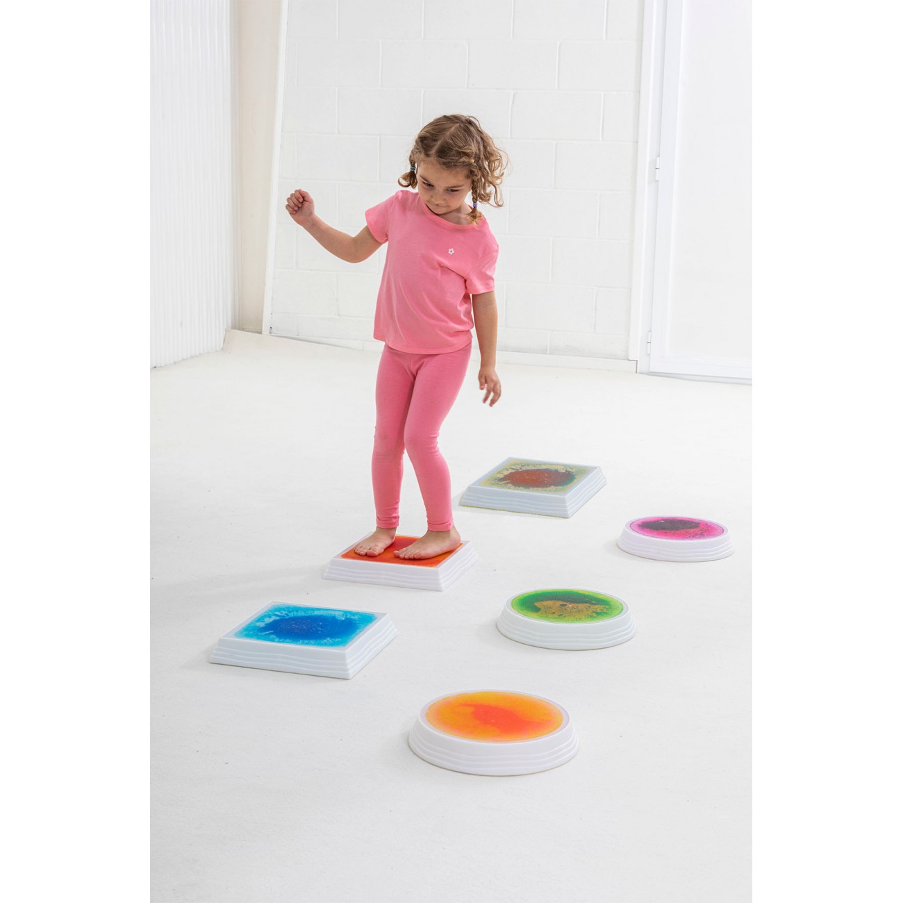 Bases Cuadradas con Líquido e Iluminación LED – Set de 6 - Imagen 5