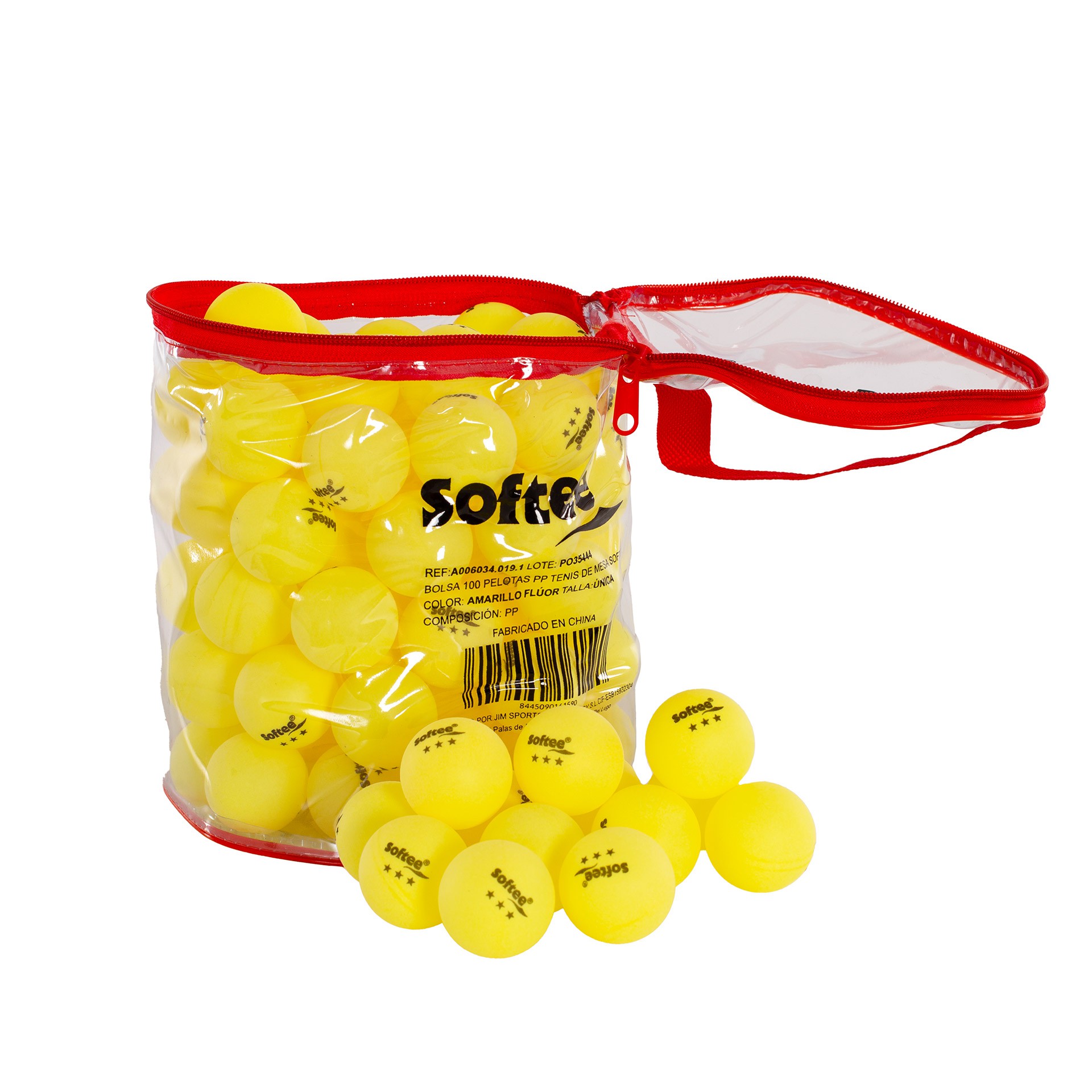 Bolsa 100 pelotas pp tenis de mesa softee - Imagen 18