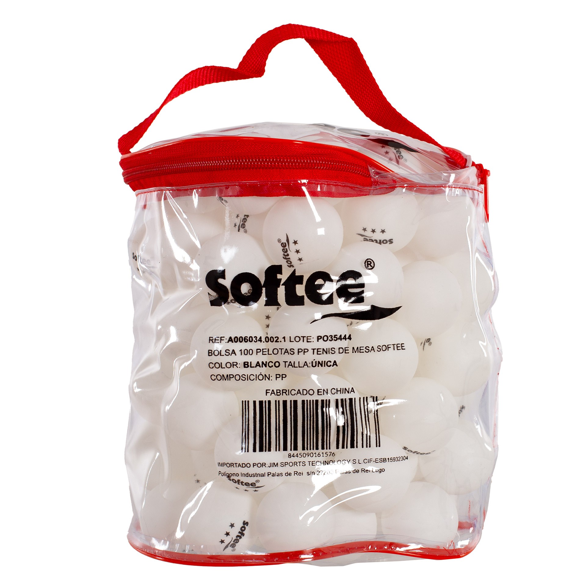 Bolsa 100 pelotas pp tenis de mesa softee - Imagen 2