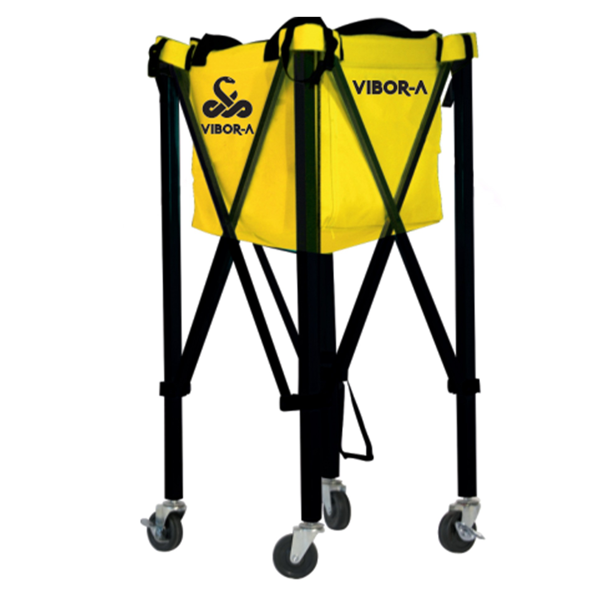 Carro portapelotas de tenis/pádel vibor-a "genius" yellow