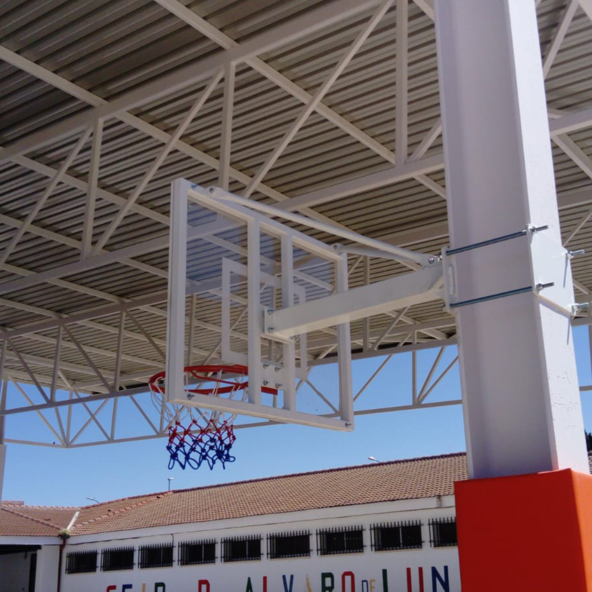 Jgo canasta minibasket fija a viga vuelo 1 m - Imagen 2