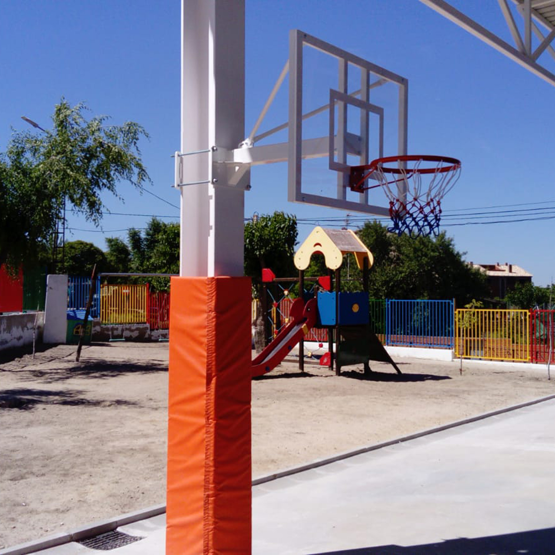 Jgo canasta minibasket fija a viga vuelo 1 m - Imagen 3