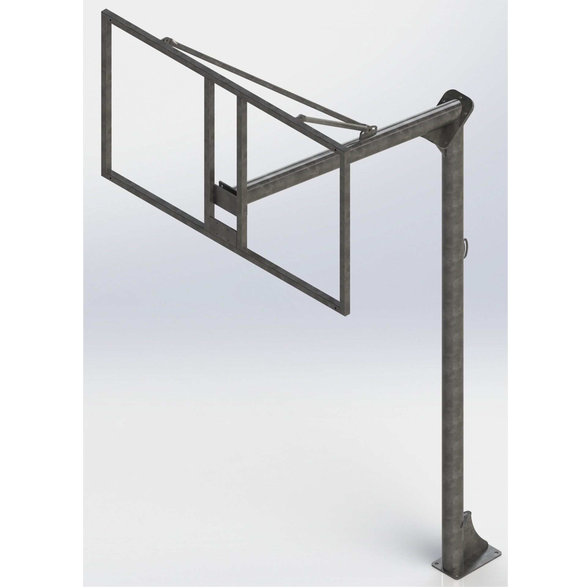 Jgo canastas antivandalicas baloncesto new tubo 114 mm galvanizadas -incluye aros, redes y tableros-