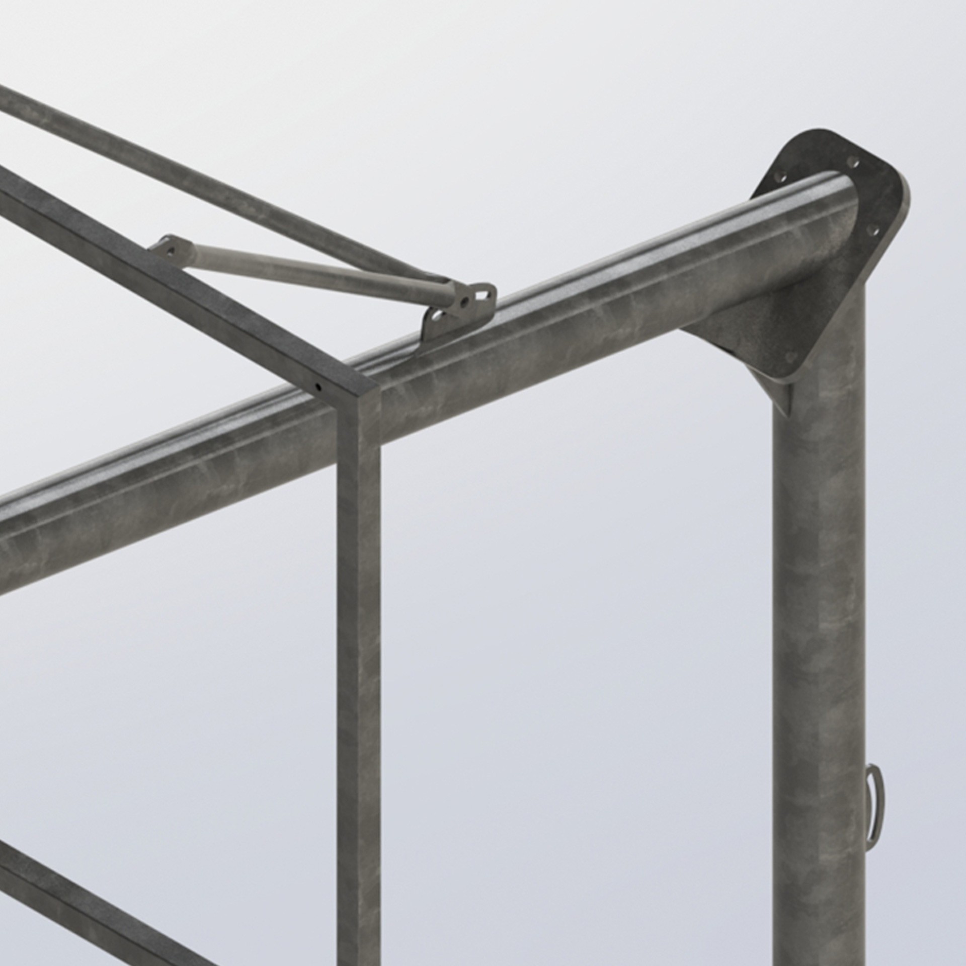Jgo canastas antivandalicas baloncesto new tubo 114 mm galvanizadas -incluye aros, redes y tableros- - Imagen 7