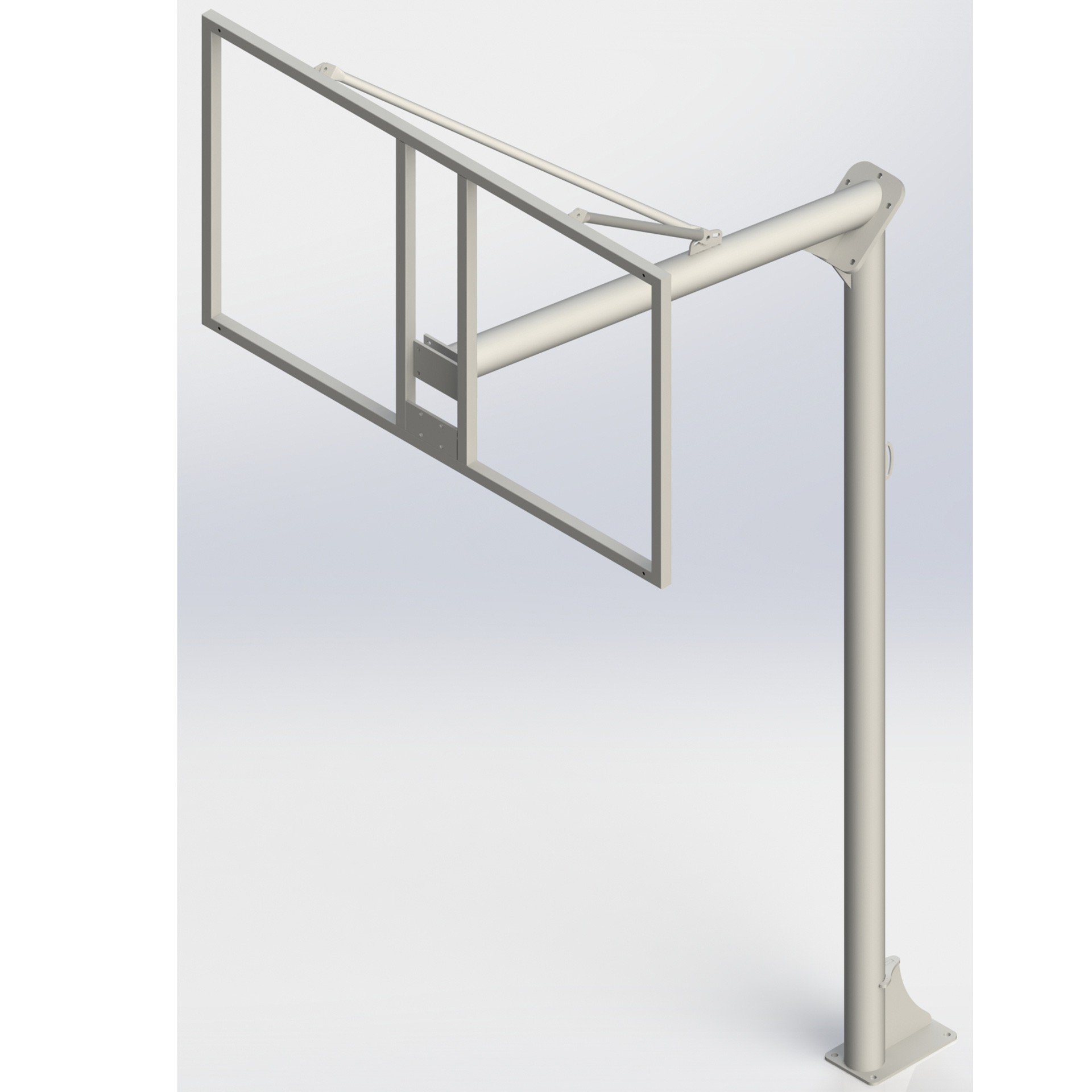 Jgo canastas antivandalicas baloncesto new tubo 114 mm lacada -incluye aros, redes y tableros-