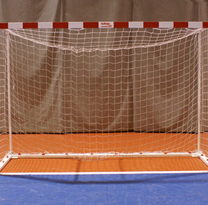 Jgo porterías f.sala/balonmano metálicas trasladables 80x80mm con base 80x40mm