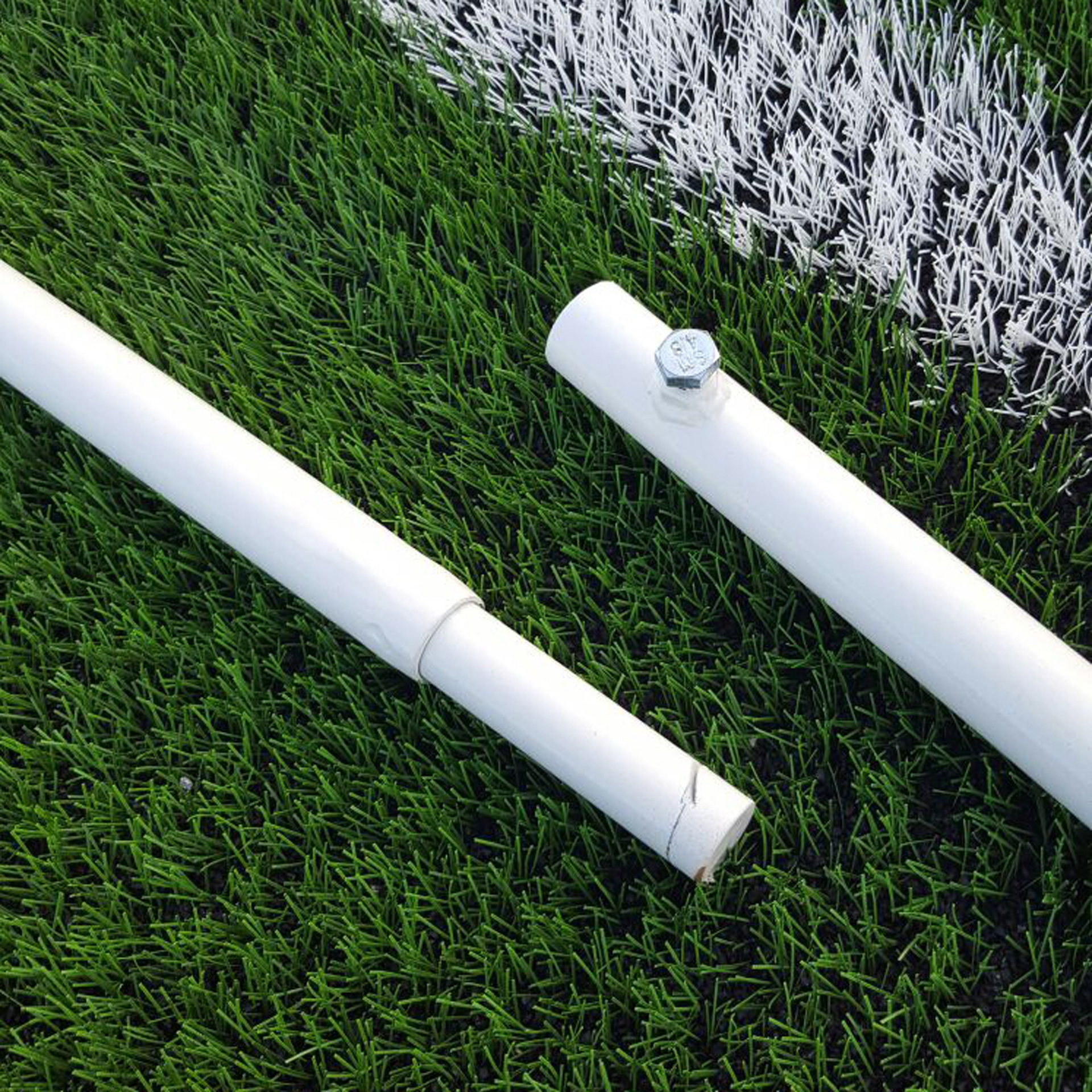 Juego de 2 bases porterías fútbol 7 para recogida de red - Imagen 3