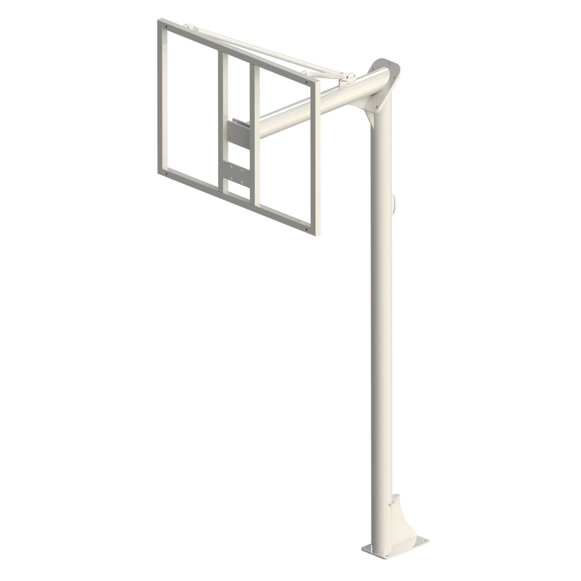 Juego de 2 canastas antivandalicas minibasket new tubo 114 mm lacada -incluye aros, redes y tableros-