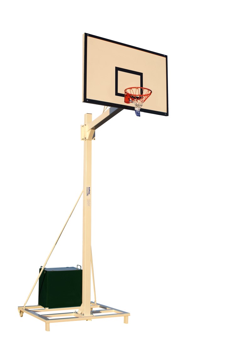 Juego de 2 canastas baloncesto deluxe monotubo tubo 100 trasladable 2 ruedas con carro -sin tablero, aro - Imagen 6