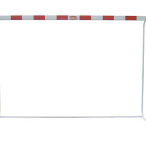 Juego de 2 porterías f.sala/balonmano metálicas trasladables 80x80mm con base de tubo redondo