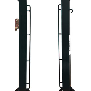 Juego de 2 postes de padel fijos cuadrado 80x80mm con base para atornillar -