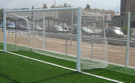 Juego de 2 redes de fútbol 11 4mm linea premium tipo cajón