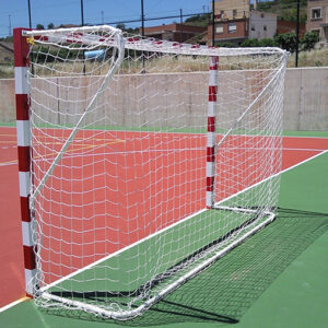 Juego de 2 redes de fútbol sala/balonmano 3mm colegial