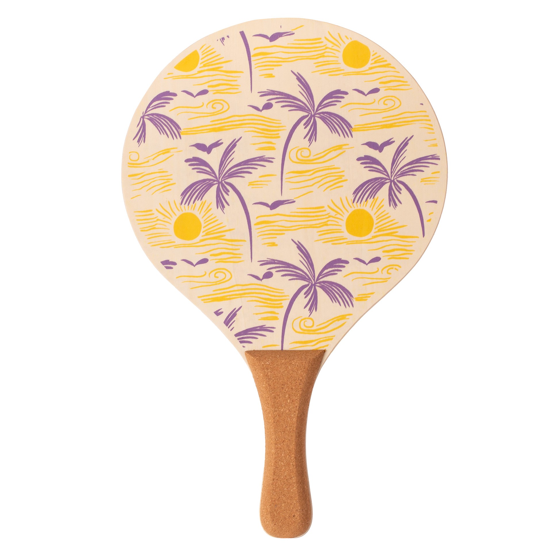 Juego de palas de playa de madera con pelota softee palm - Imagen 3