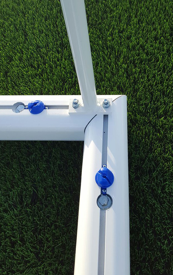 Juego porterías aluminio fútbol 11 120x100 mm trasladables - Imagen 4