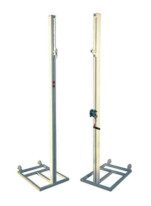 Juego postes voleibol trasladables de aluminio sección cuadrada 80x80mm