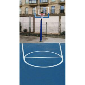 Juego protección postes basket/ minibasket monotubo 80x80 mm