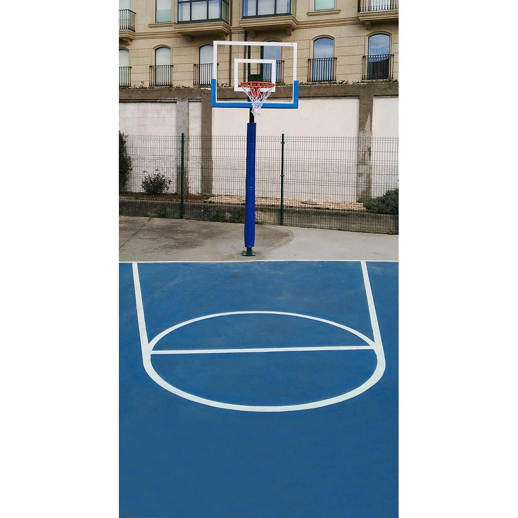 Juego protección postes basket/ minibasket monotubo 80x80 mm