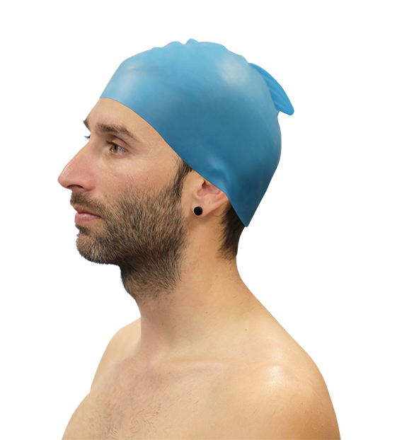 Lote 10 gorros natación silicona con aleta softee - Imagen 5