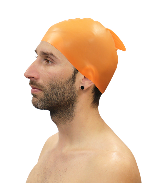 Lote 10 gorros natación silicona con aleta softee - Imagen 3