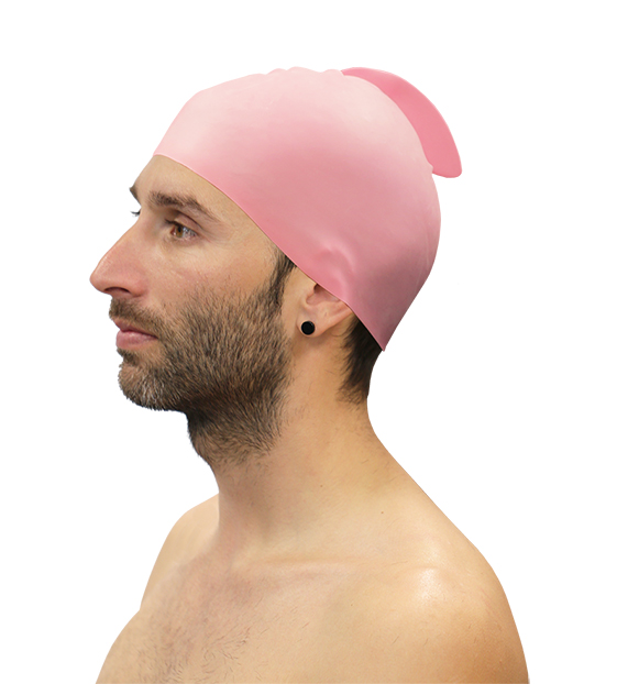 Lote 10 gorros natación silicona con aleta softee - Imagen 4