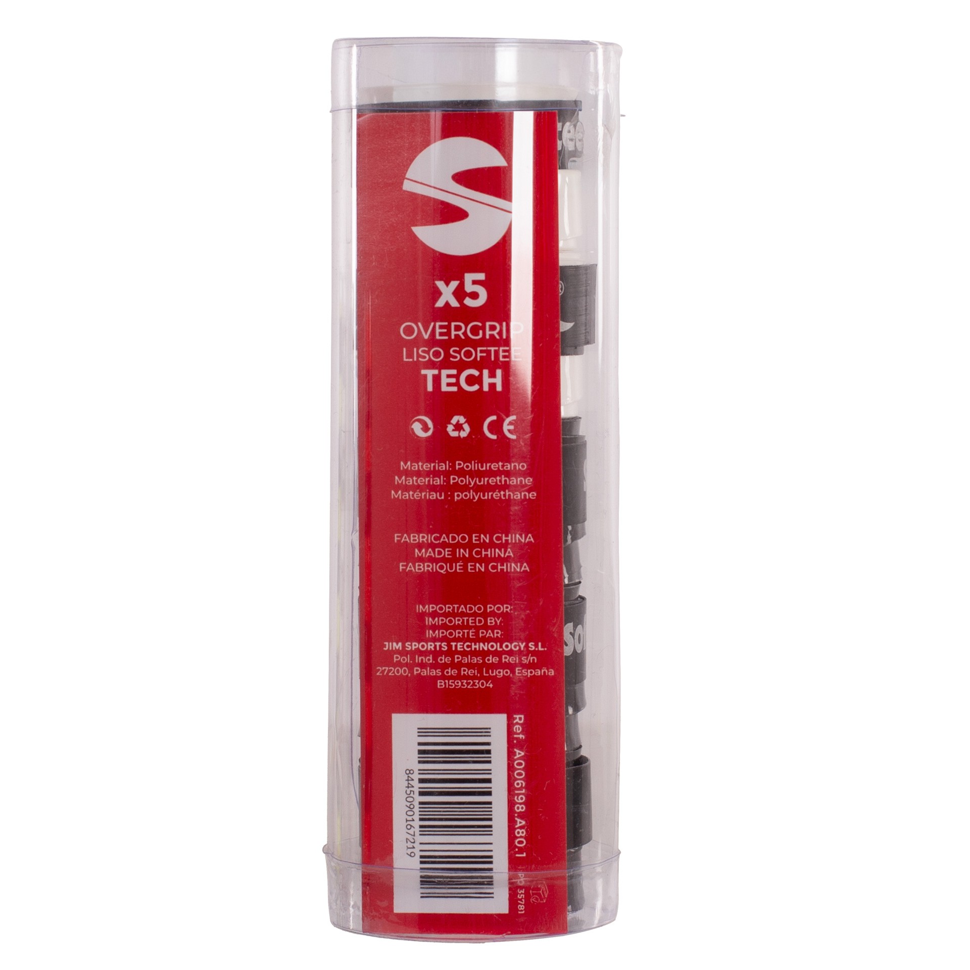 Pack 5 overgrips lisos softee tech - Imagen 4