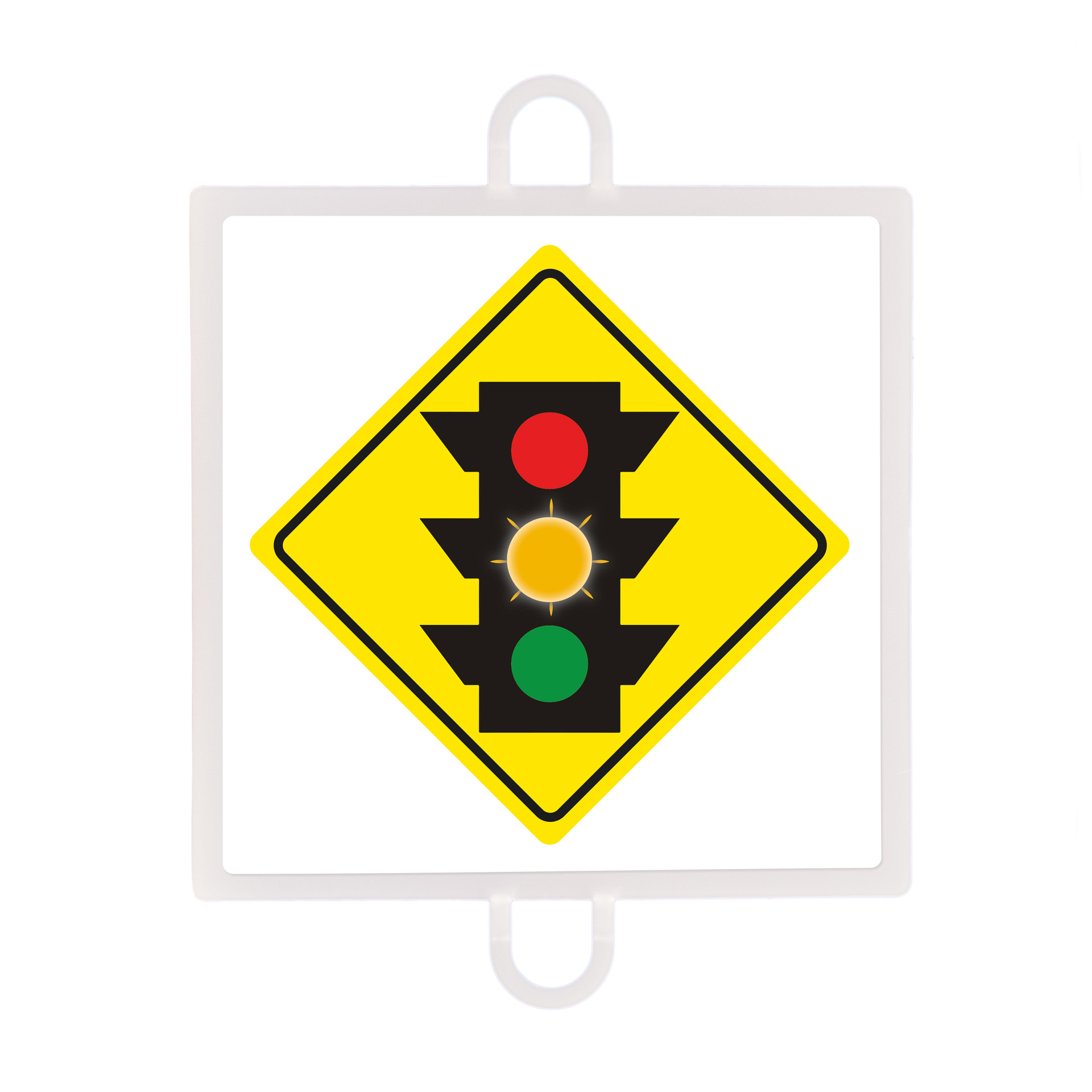 Panel de señalización tráfico de advertencia nº 2 (semáforo ambar)
