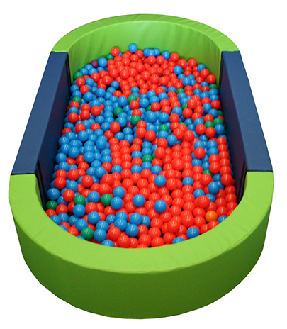 Piscina ovalada llenado pelotas, 300x150x40cm alto x 15cm ancho
