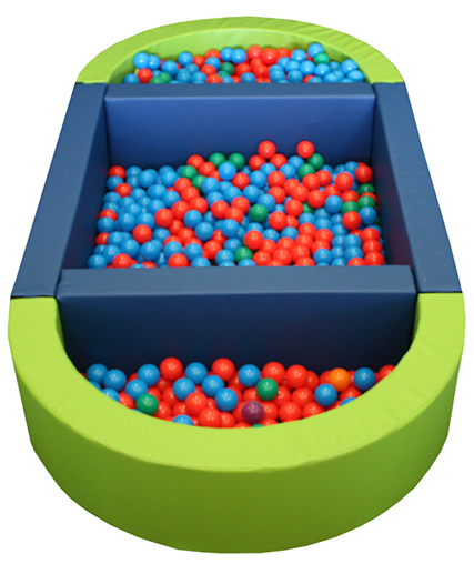 Piscina ovalada plus llenado pelotas, 300x150x40cm alto x 15cm ancho (transformable en dos)