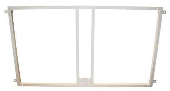 Soporte metalico para sujeccion tablero y aro baloncesto a la pared- blanco