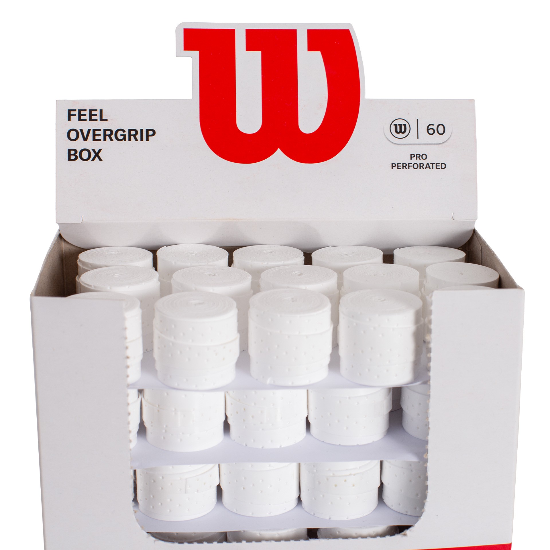 Caja 60 overgrips wilson blanco pro perforados - Imagen 2