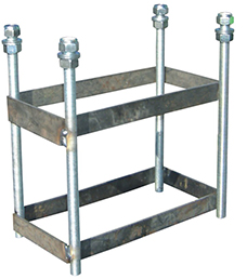 Juego canastas baloncesto monotubo new tubo 140x140 mm fijas con base para anclaje vuelo 2,25 mts - Imagen 5