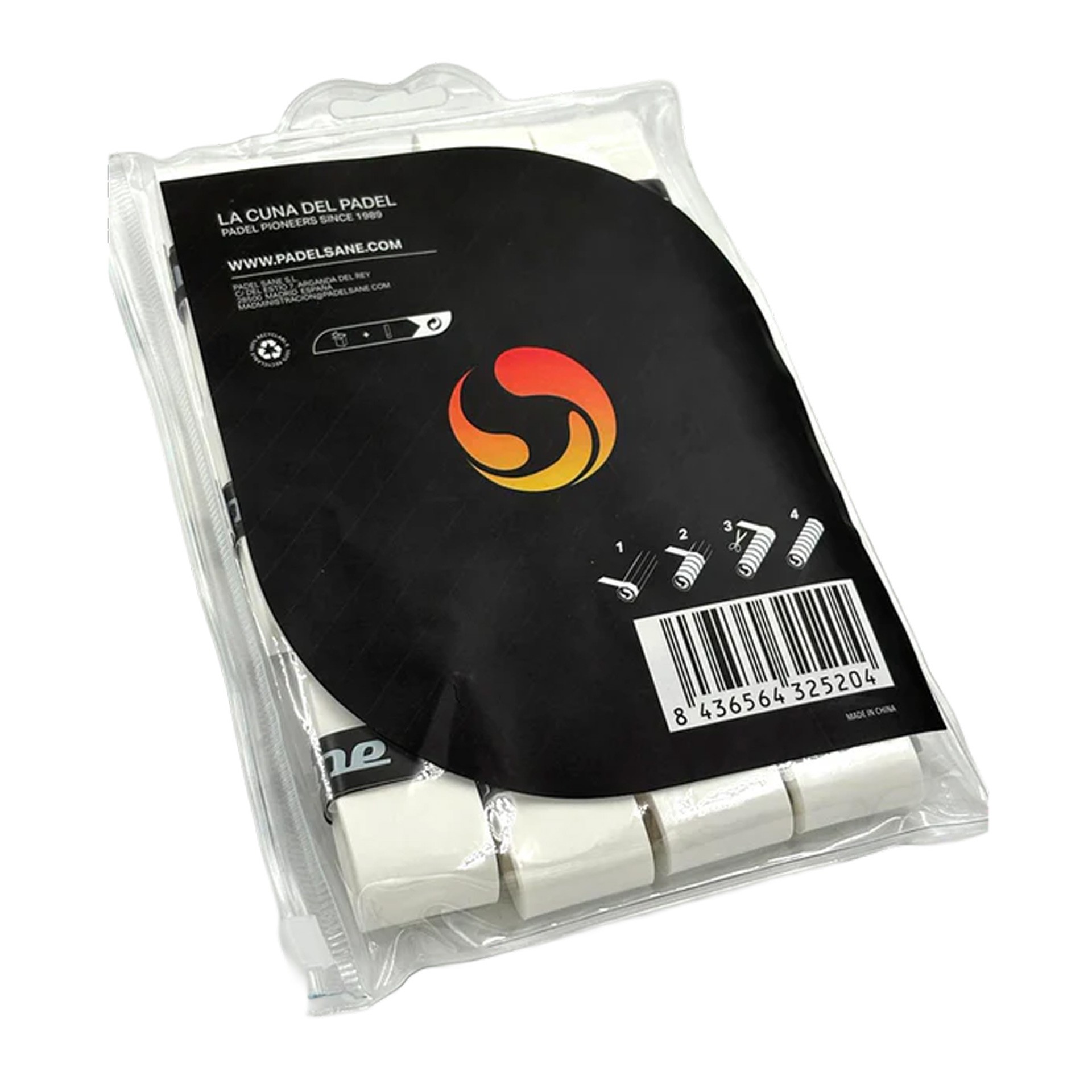 Blister de 12 overgrips sane lisos blancos - Imagen 3