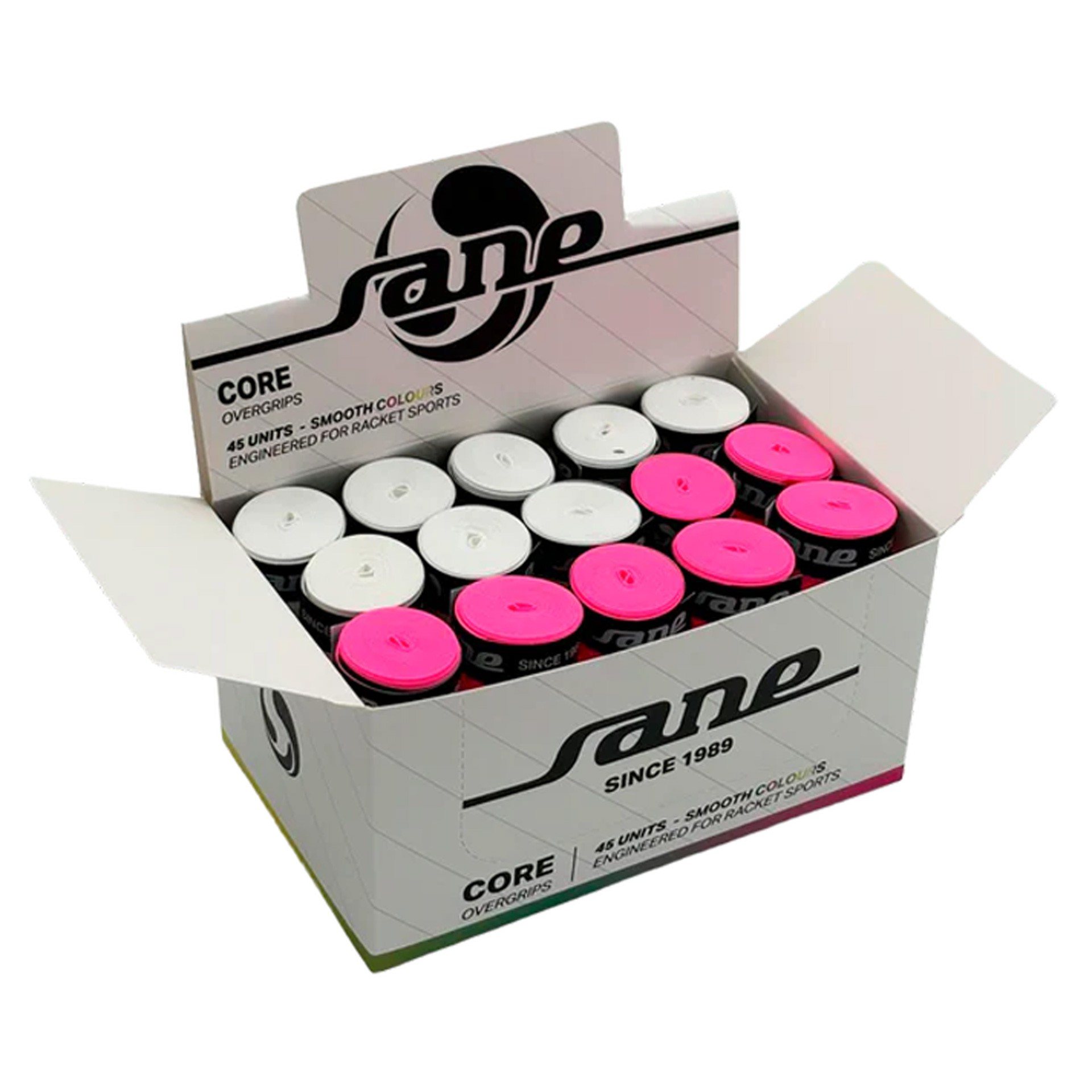 Caja de 45 overgrips sane core lisos multicolor - Imagen 3