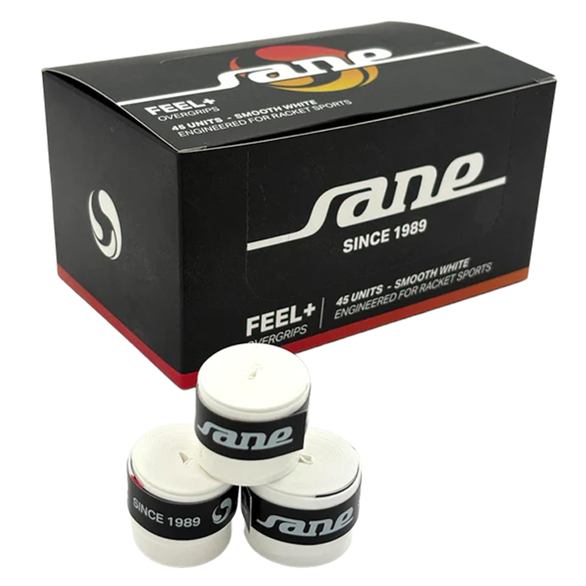 Caja de 45 overgrips sane feel lisos blancos - Imagen 5