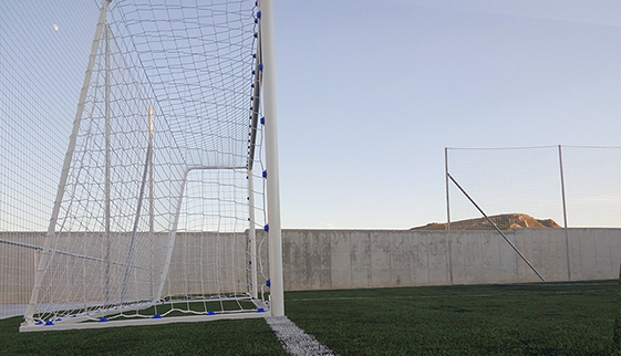 Jgo porterías fútbol 7 metálicas trasladables tubo 80 mm reglamentarias - Imagen 2