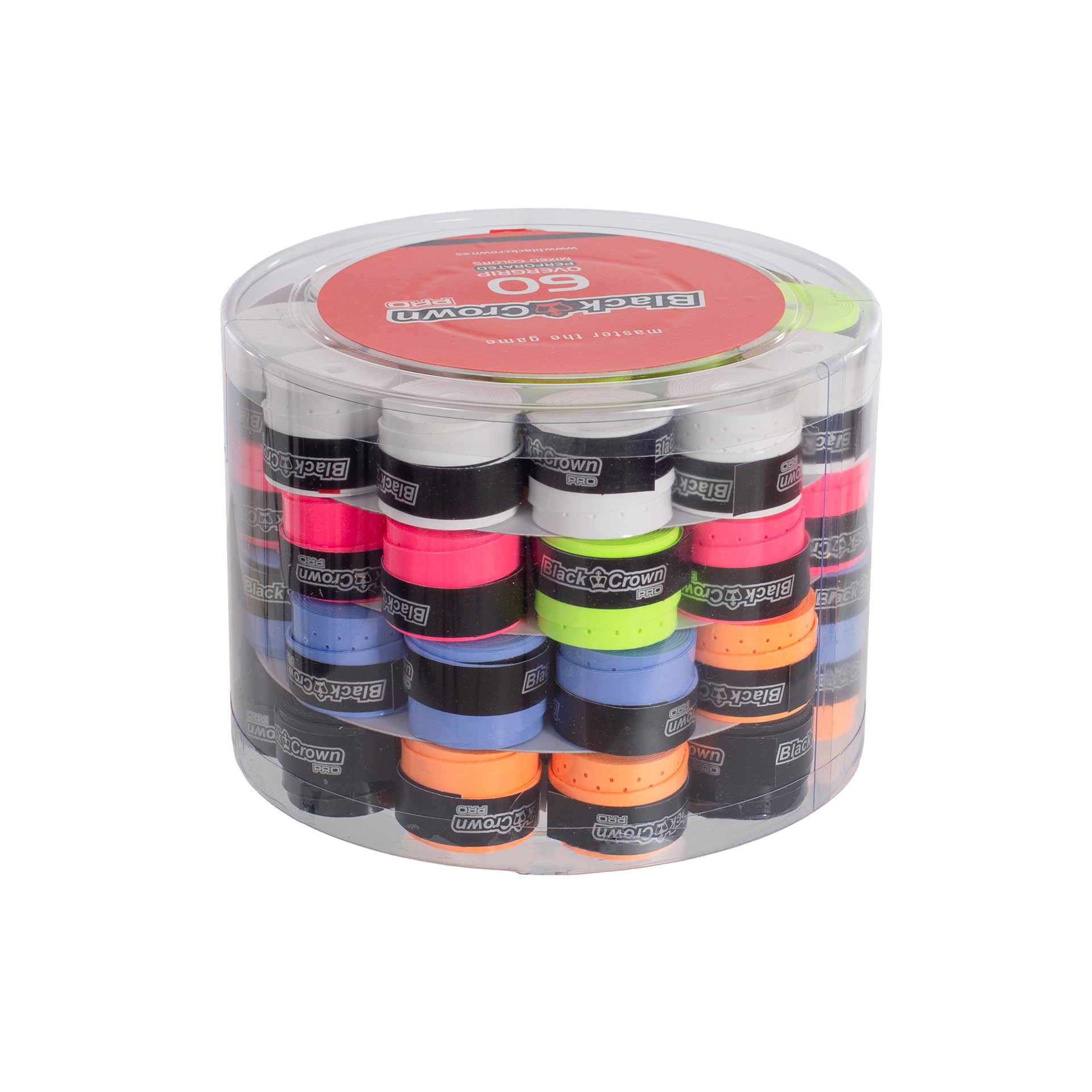 Tarro 60 overgrips black crown perforados multicolor - Imagen 2