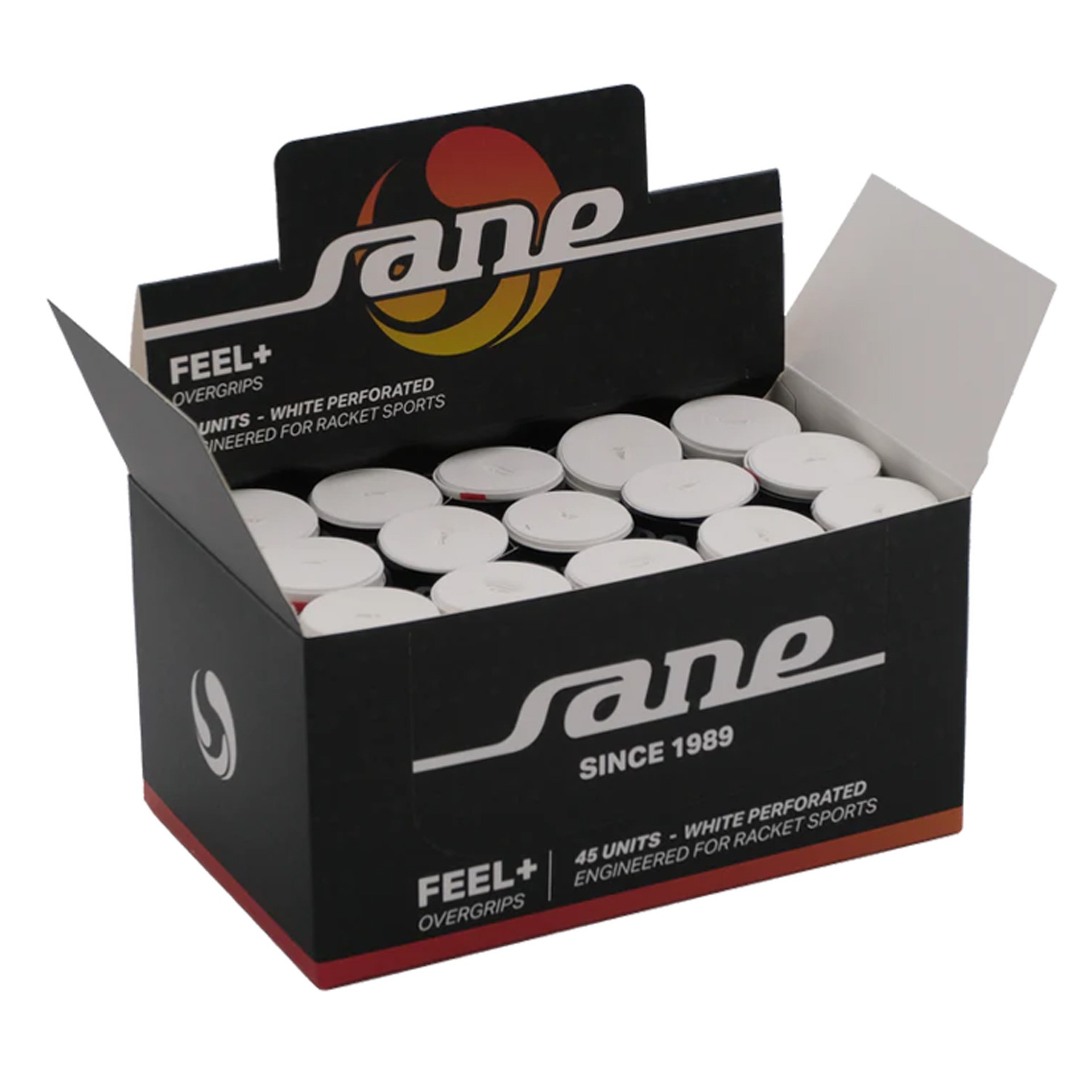 Caja de 45 overgrips sane feel perforados blancos - Imagen 5